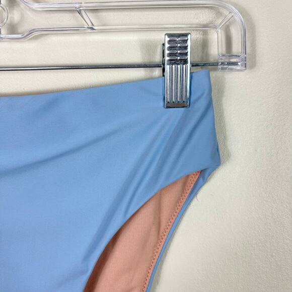 J. Crew High Rise High Cut Cheeky Coverage Bikini Bottom in Blue Mist - Picture 2 of 8